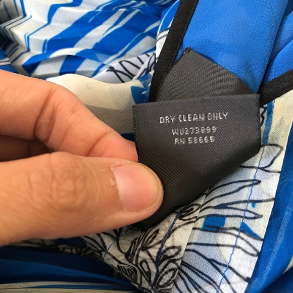 Miss Wu Blue Sleeveless Floral Dress - Picture 5 of 8